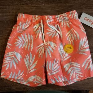 NEW! Cat & Jack Tropical Swim Trunks